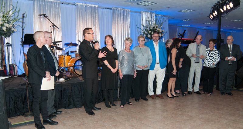 Board members of CAMP Rehoboth take the stage. BY DENY HOWETH